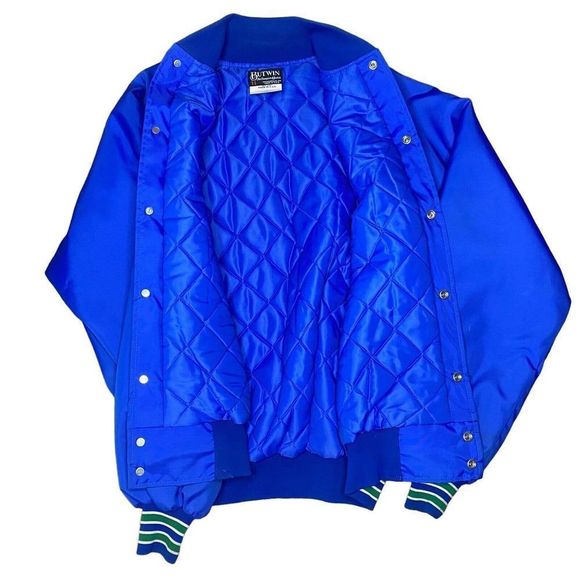 Vintage Seattle Seahawks Jacket Size XL Olympic Peninsula Satin Style Bomber 90s - Picture 6 of 11